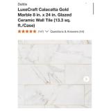 146 Sq. ft. Daltile LuxeCraft Calacatta Gold