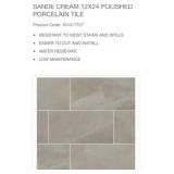144 Sq. Ft. SANDE CREAM 12X24 POLISHED PORCELAIN