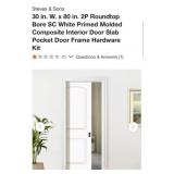 (1) Steves & Sons 30 in. W. x 80 in. 2P Roundtop