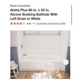 (1) Aloha Plus 60 in. x 32 in. Alcove Soaking