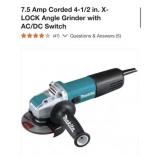 3 pcs Makita 7.5 Amp Corded 4-1/2 in. X-LOCK Angle