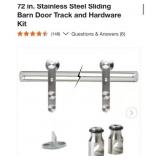 5 pcs 72 in. Stainless Steel Sliding Barn Door