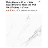 491 Sq. Ft. Matte Calcutta 18 in. x 18 in. G