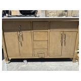 (1) Double sink Vanity 60 L x 22 W x 35 H