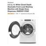 (1) Whirlpool 4.3 cu. ft. White Closet Depth