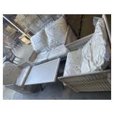 (1) Offwhite Patio Set Contains) Table, 2 c
