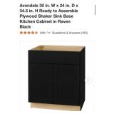 2 pcs Avondale 30 in. W x 24 in. D x 34.5 in. H
