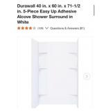 2 pcs Durawall 40 in. x 60 in. x 71-1/2 in.