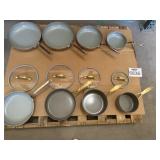 12 pcs Green Pan Pots, Pans, and Lids