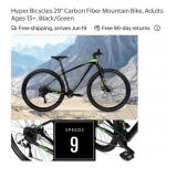 (1) Hyper Bicycles 29" Carbon Fiber Mountain