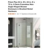 (1) DreamLine  36" x 36" Neo-Angle Shower