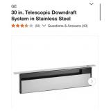 (1) GE 30 in. Telescopic Downdraft System in