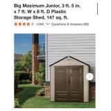 (1) Big Maximum Junior, 3 ft. 5 in. x 7 ft. W x 8