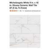 421 sq. Ft. Michelangelo White 9 in. x 18 in.