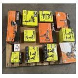 11 pcs Assorted Ridgid and Ryobi Tools