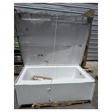 Shower set 60x32 inch.  Shower tub has small