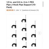 144 Packs of 10 pcs1/2 in. and 3/4 in. 2-in-1 PEX