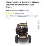 (1) DEWALT 4400 PSI 4.0 GPM Cold Water Gas