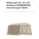 (1) ShelterLogic 10 x 15 x 8 ft Sandstone