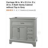(1) Carriage 36 in. W x 21.5 in. D x 34 in. H