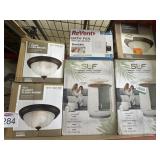 6 pcs Assorted Home Items: Flush Mount, Bath