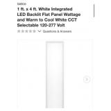 12 pcs Satco 1 ft. x 4 ft. White Integrated LED