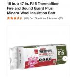 4 packs 15 in. x 47 in. x 3.5 in.R15 Thermafiber
