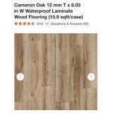 207 sq. Ft. Cameron Oak 12 mm T x 8.03 in W