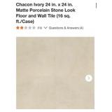 512 sq. Ft. Chacon Ivory 24 in. x 24 in. Matte