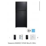 (1) Seasons ENERGY STAR 18cu.ft. 30in. Top-Freezer