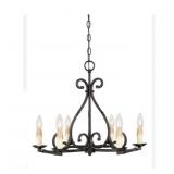 3 pcs RENNES 6-LIGHT RUST CHANDELIER
