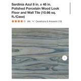 181 sq ft. Sardinia Azul 8 in. x 48 in. Matte