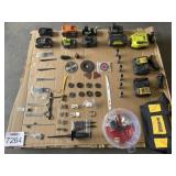 Assorted Tool Items Pictured: Batteries,
