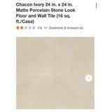 512 sq. Ft. Chacon Ivory 24 in. x 24 in. Matte