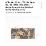 4 boxes 47 in. W x 22 in. L Tricolor Gray B2 F