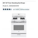 (1) GEï¿½ 30" Free-Standing Gas Range Stove