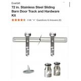 7 pcs 72 in. Stainless Steel Sliding Barn Door