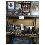 Assorted Outdoor Items Pictured on Rack
