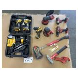 12 pcs: DeWalt and Milwaukee Tools