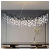 (1) Modern Chandelier 59 in. 16-Light Black