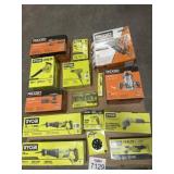 13 pcs Assorted Ridgid and Ryobi Items