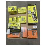 9 pcs Assorted Ridgid and Ryobi Items