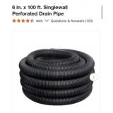 (1) 6 in. x 100 ft. Singlewall Perforated Drain