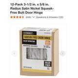 27 packs  of Everbilt 12-Pack 3-1/2 in. x 5/8 in.