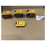 4 pcs DeWalt Batteries