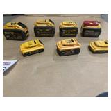 7 pcs DeWalt Batteries- (not working)