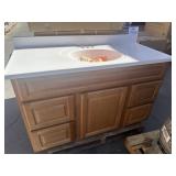 (1) Hampton 48 in. Bathroom Vanity Cabinet with