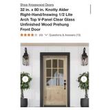 (1) Krosswood Doors 32 in. x 80 in. Knotty Alder