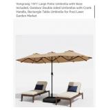 2 Patio Umbrellas- (1 pc Includes Base) Chairs