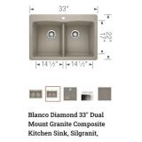 (1) Blanco Diamond 33" Dual Mount Granite